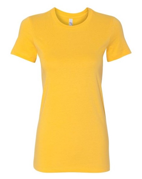 Wholesale BELLA + CANVAS - Women's Slim Fit Tee - 6004 in Gold by Bulk Apparel clothing distributor.