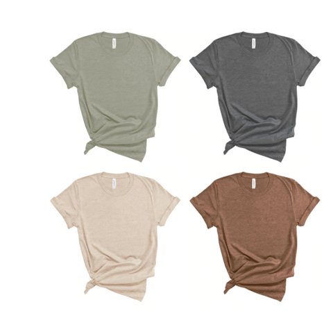 Bella + Canvas CVC Heather T-shirts Unisex wholesale t-shirts and bulk apparel