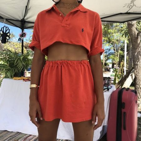 Crop it like it's Hot, DIY polo crop top by BulkApparel wholesale warehouse.