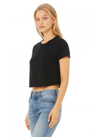 Crop it like it's hot blog with wholesale bella canvas 8882 women's flowy cropped tee by Bulk Apparel wholesaler.