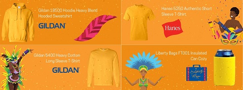 Bulk Apparel History of the three mardi gras colors, featuring gold wholesale apparel items. 