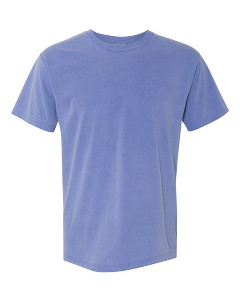 BulkApparel staff fashion faves for 2022. Wholesale bulk apparel Comfort Colors - Garment-Dyed Heavyweight T-Shirt - 1717 in periwinkle.