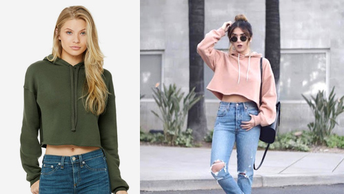 Crop it like it's hot blog feature cropped hoodie by BulkApparel wholesaler.