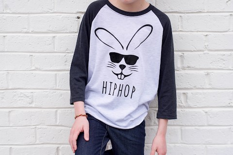 DIY Easter Hipster Bunny tee