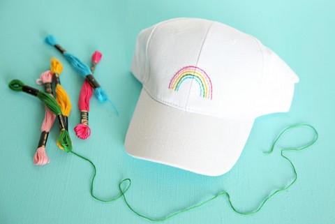 DIY embroidered dad cap 