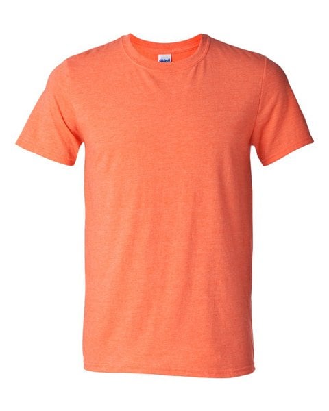 Color Palette of the Month: May featuring wholesale Gildan G640 64000 softstyle t-shirt in heather orange. 