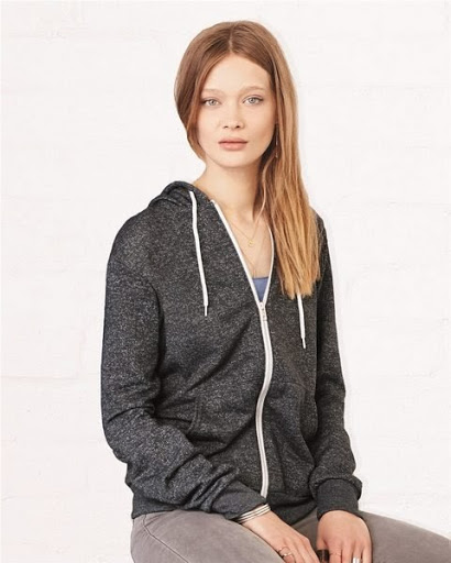 Wholesale BulkApparel Bella + Canvas 3739 Unisex Full-Zip Hooded Sweatshirt