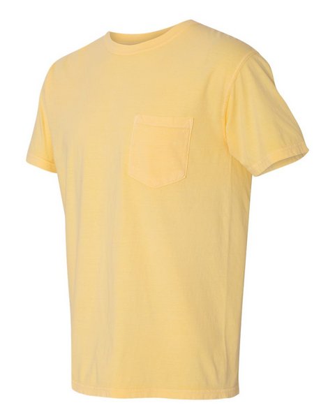 wholesale Bulk Apparel Comfort Colors - Garment-Dyed Heavyweight Pocket T-Shirt - 6030 butter April Color Palette