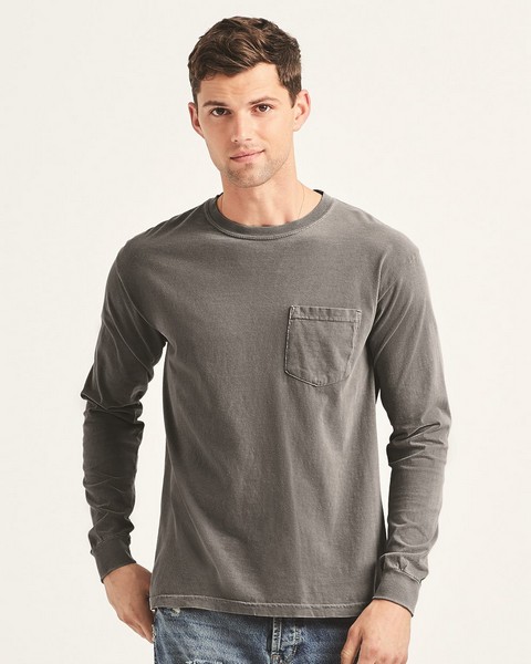 Comfort Colors: Why to try Garment Dyed this year featuring 4410 wholesale long sleeve pocket t-shirt from Bulk Apparel wholesaler. 