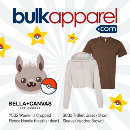 Wholesale bella canvas eevee inspired promo by bulk apparel
