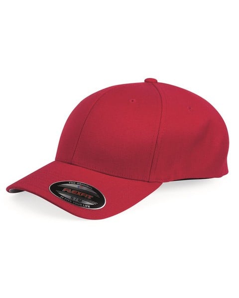 wholesale Flexfit - Wool-Blend Cap - 6477 baseball hat red bulk apparel clothing wholesaler