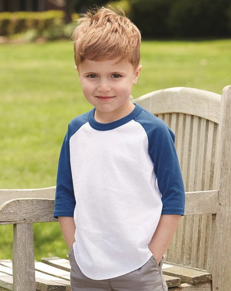 Augusta Sportswear 422 Toddler Three-Quarter Sleeve Baseball Jersey