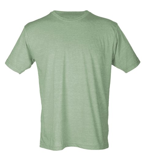 Tultex 241 Unisex Poly-Rich T-Shirt in heather green from Bulk Apparel wholesaler. 