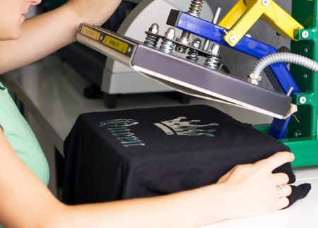 How do you print on t-shirts with foil?