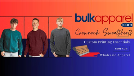 Best crewneck sweatshirts for custom printing wholesale bulk apparel