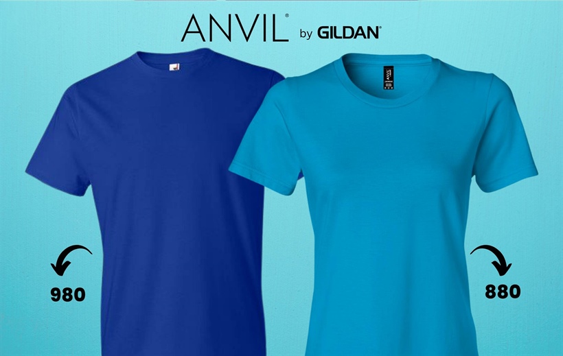 Anvil by Gildan wholesale premium cotton t-shirts from bulk apparel, top basic apparel distributor.