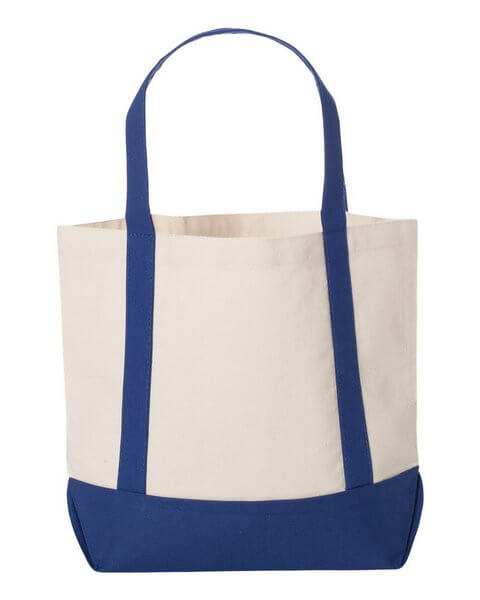 Wholesale trendy canvas tote bags featuring the Liberty Bags 8867 11 Ounce Small Cotton Canvas Boater Tote.