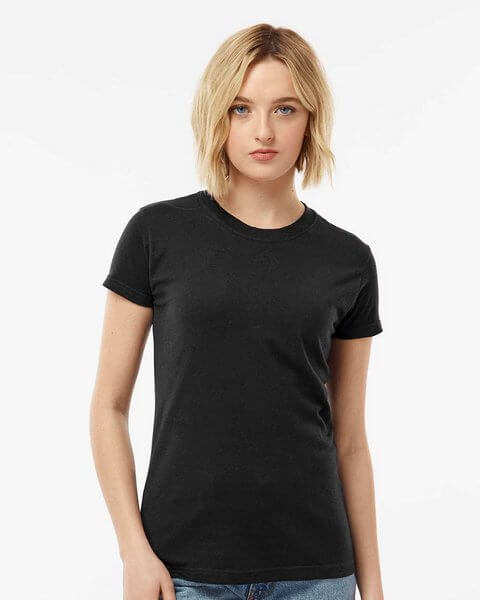 100% cotton for daily comfort with the wholesale Tultex 213 Women's Slim Fit Fine Jersey T-Shirt by BulkApparel. 