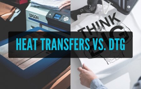 What is the difference between heat transfers and dtg?