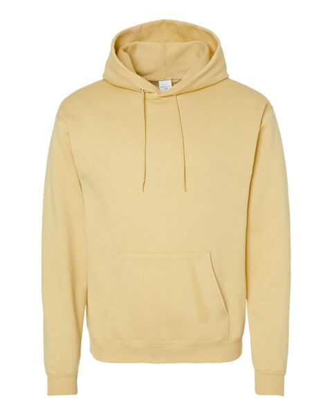 Wholesale Hanes P170 Ecosmart Hooded Sweatshirt in athletic gold. 