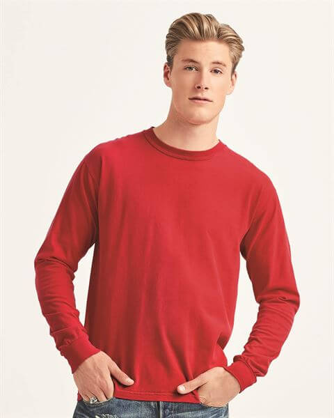 Wholesale Comfort Colors 6014 Garment Dyed Heavyweight Ringspun Long Sleeve T-Shirt from BulkApparel, a top U.S. wholesaler of blank activewear, hats, and accessories. 