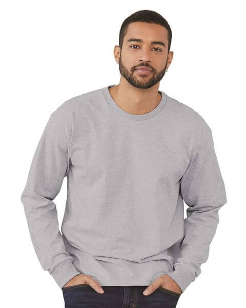 Wholesale Bayside 5060 USA-Made 100% Cotton Long Sleeve T-Shirt from bulkapparel.com.