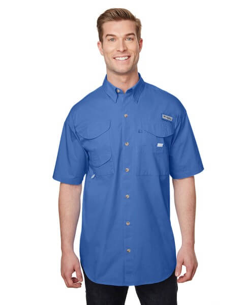 Wholesale Columbia 7130 Men's Bonehead Short-Sleeve Shirt from bulkapparel.com. 