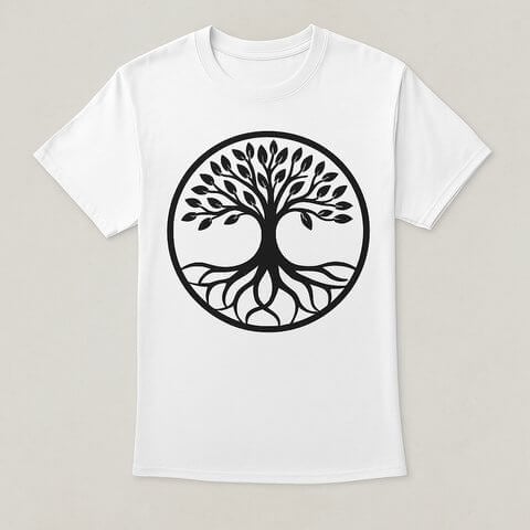 Top t-shirt and print color combos including white shirts with black prints.