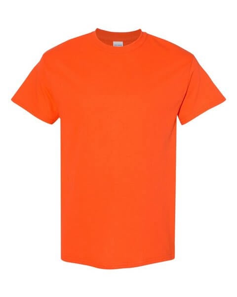 Wholesale G500 Gildan T-Shirt 5000 Heavy Cotton 5.3oz in Orange from BulkApparel wholesaler. 