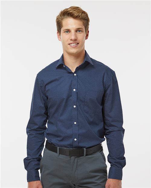 Tommy Hilfiger 13TH105 Polka Dot Shirt in navy with white dots. 