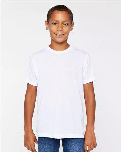 The wholesale SubliVie 1210 Youth Polyester Sublimation Tee from BulkApparel.