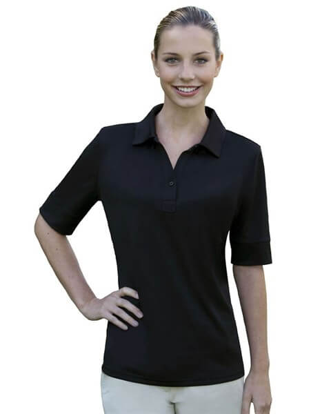 Wholesale IZOD 13Z0117 Women's Solid Jersey Polo from BulkApparel. 