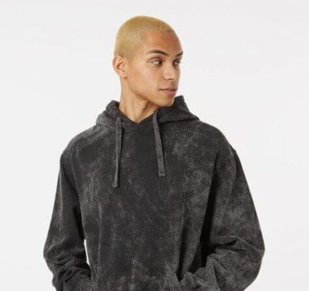 Dyenomite 854MW Premium Fleece Mineral Wash Hooded Sweatshirt