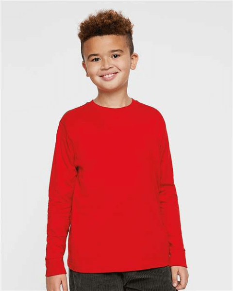LAT 6201 Fine Jersey Youth Long Sleeve Tee