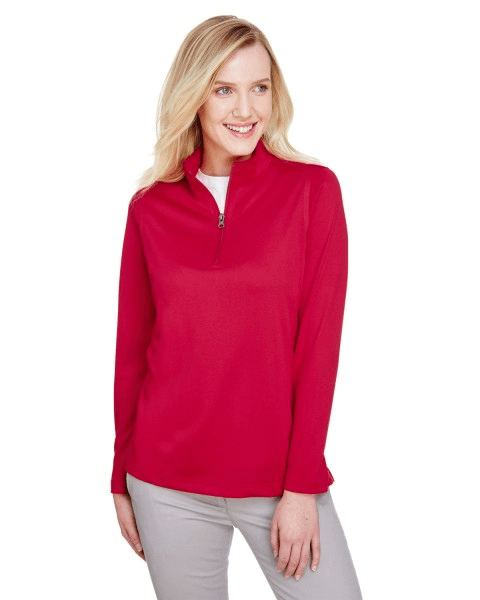 harriton m748w ladies' advantage snag protection plus quarter-zip