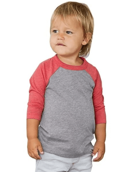 Bella + Canvas 3200T Toddler Three-Quarter Sleeve Baseball Tee
