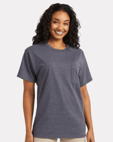 Wholesale Hanes 5290P Essential-T Pocket T-Shirt Hanes 5290P Essential-T Pocket T-Shirt