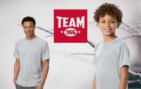 Team 365 performance Henleys at BulkApparel